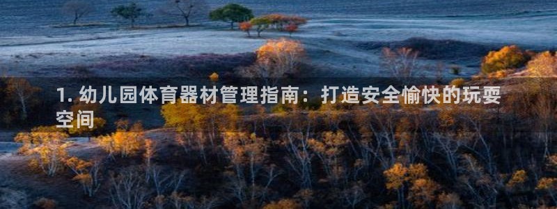 星欧娱乐挂机教程视频：1. 幼儿园体育器材管理指南：
