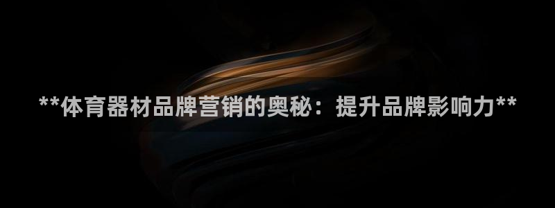 星欧娱乐官方客服联系方式：**体育器材品牌营销的奥秘