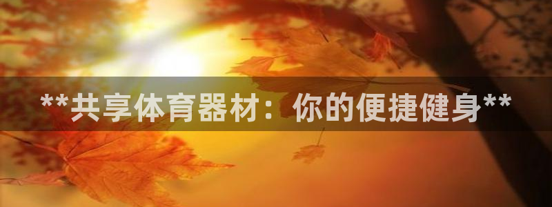 星乐娱乐官网：**共享体育器材：你的便捷健身**